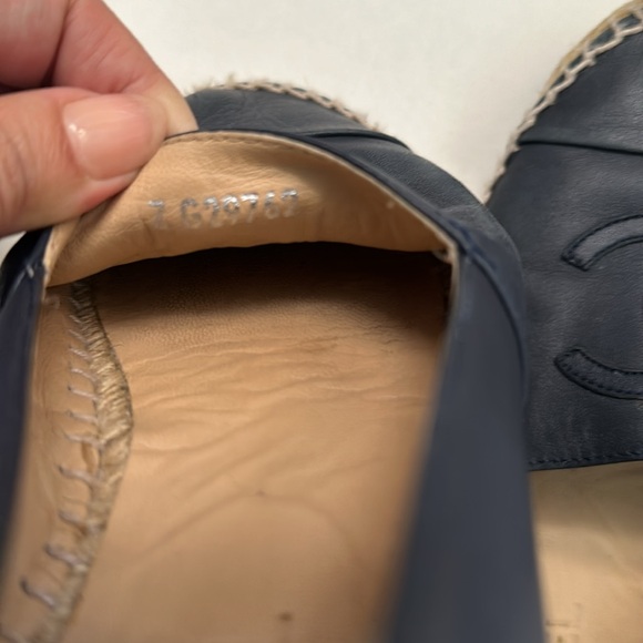 Chanel Espadrilles. Size 7. - Navy Blue - Picture 8 of 9